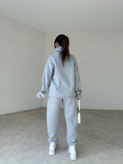 Ladies' 100% Cotton Tracksuit (Hoodie + Pants)