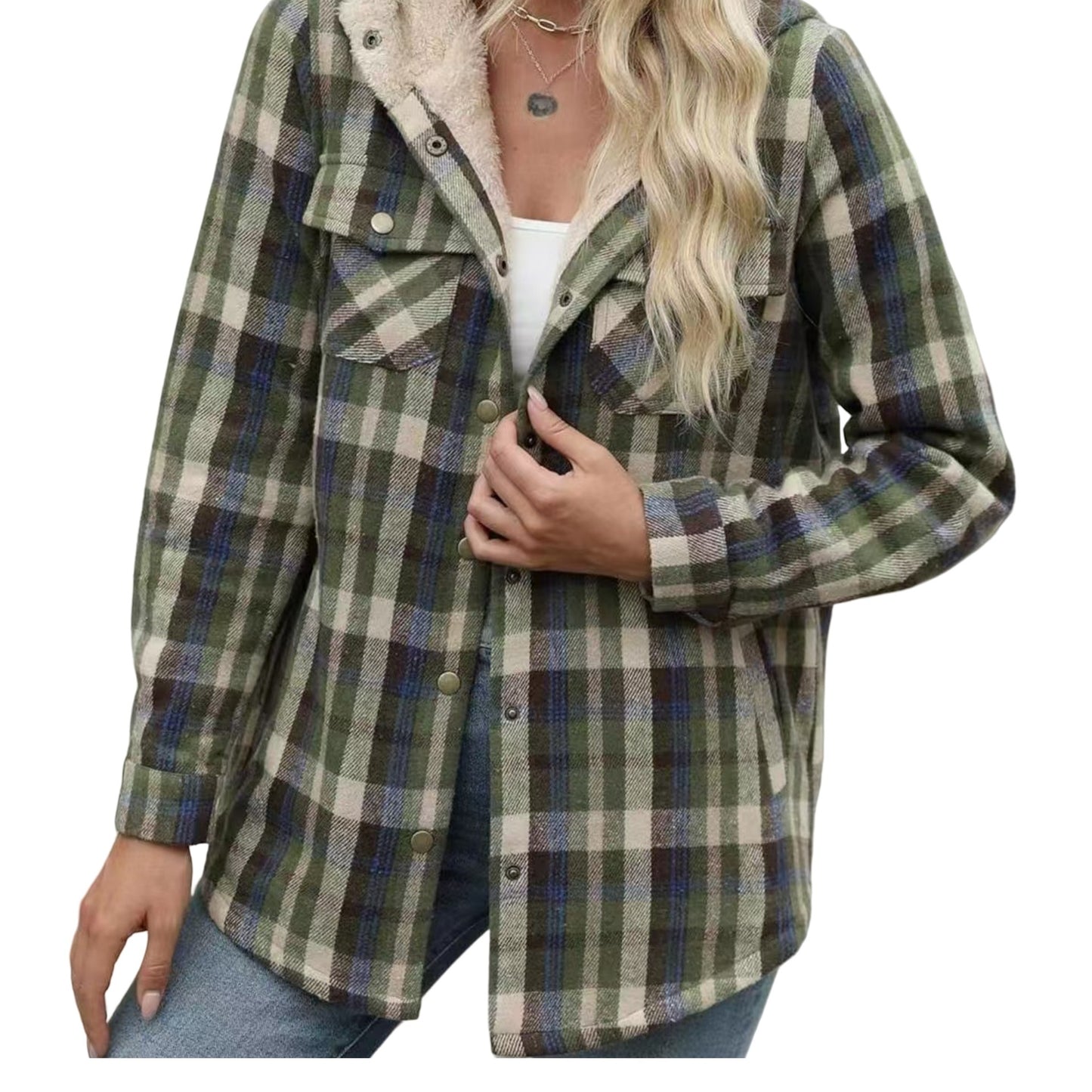 Winter Casual Plaid Hooded Wool Coat - MATCHING MASTER