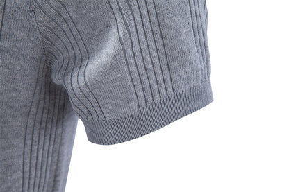 AIOPESON Knitted Short Sleeve T-Shirt PSD8068 - BundleWear