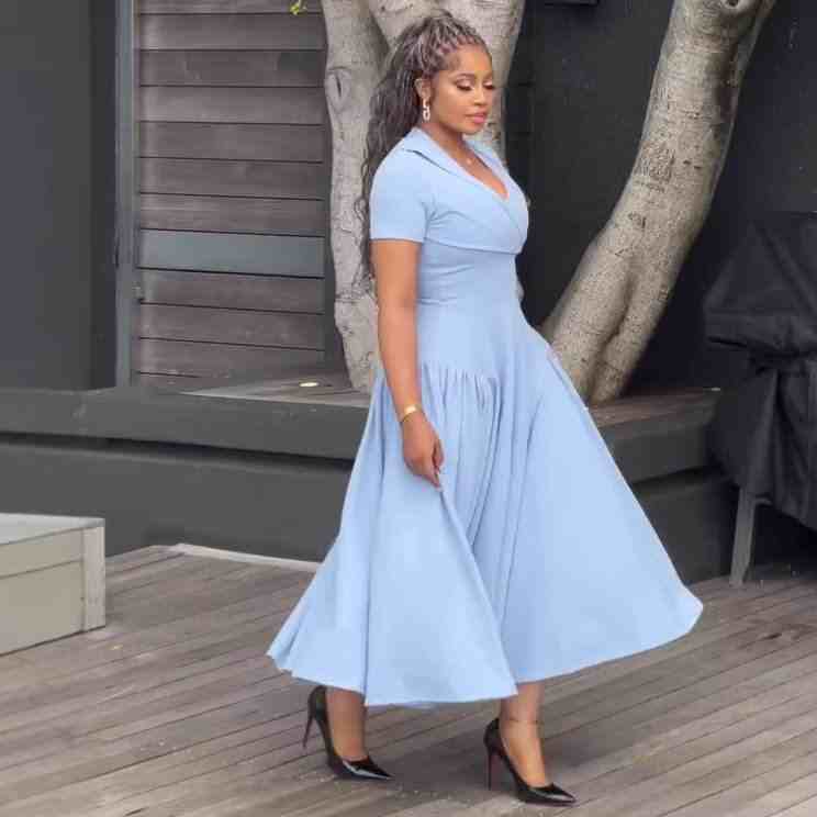 Ladies' V-neck Solid Color Elegant Casual Dress - MATCHING MASTER