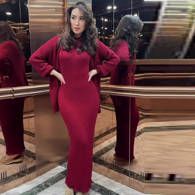 💕Ladies' 2-Piece Loose Sweater Dress Set