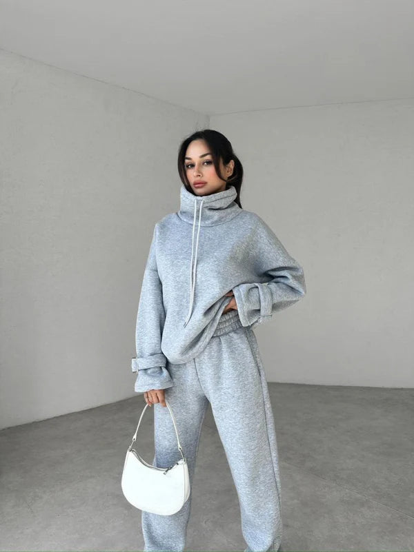 Ladies' 100% Cotton Tracksuit (Hoodie + Pants)