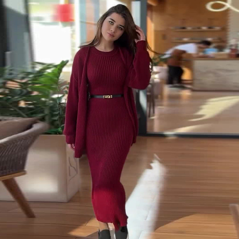 💕Ladies' 2-Piece Loose Sweater Dress Set