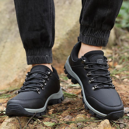 Men's Hiking Shoes Leather Outdoor Shoes Wear-resistant Men Trekking Walking Hunting Sneakers