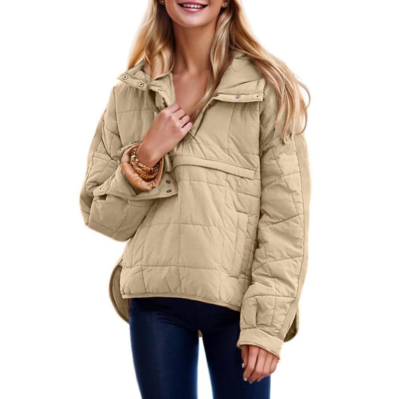 Ladies' Oversized Hooded Pullover Puffer Jacket