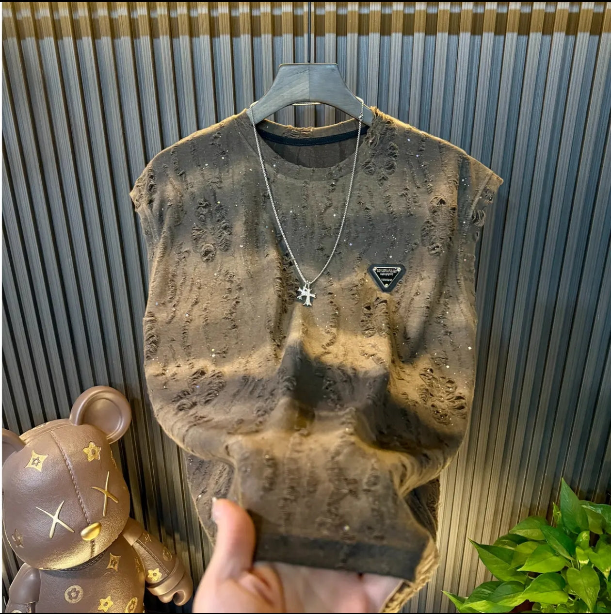 Men's starry-eyed ripped suit