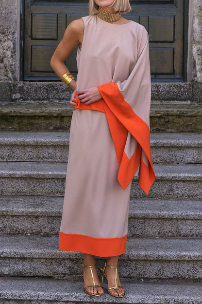 Women's Round Neck Color Matching Holiday Leisure Suit