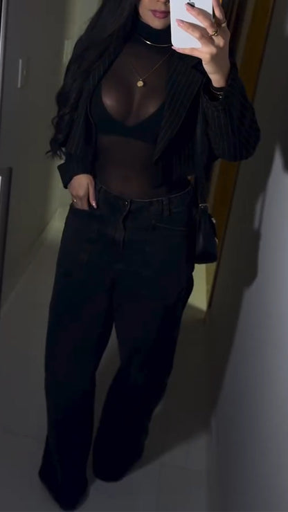 Ladies Sexy Temperament Casual Three Piece Set