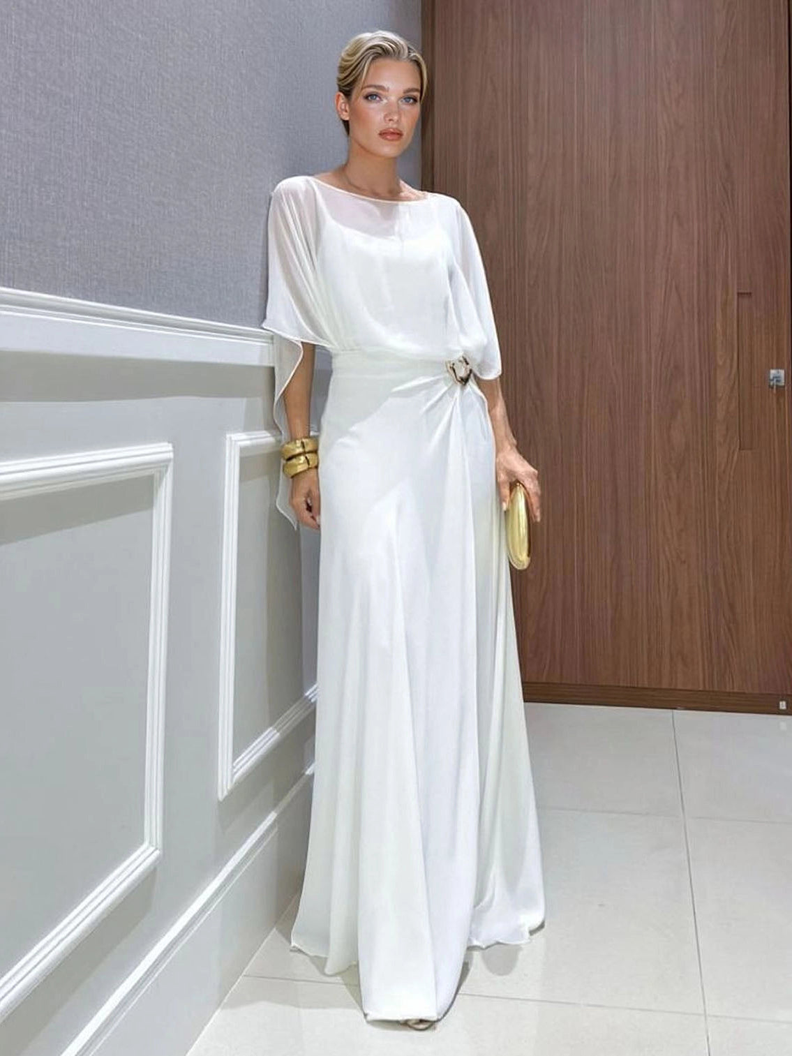 Pure White Long Dress - MATCHING MASTER