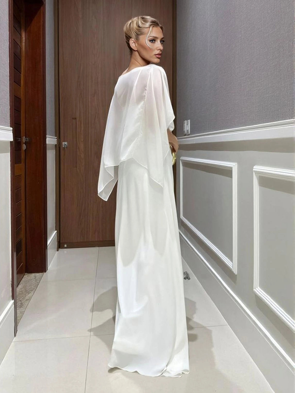 Pure White Long Dress - MATCHING MASTER