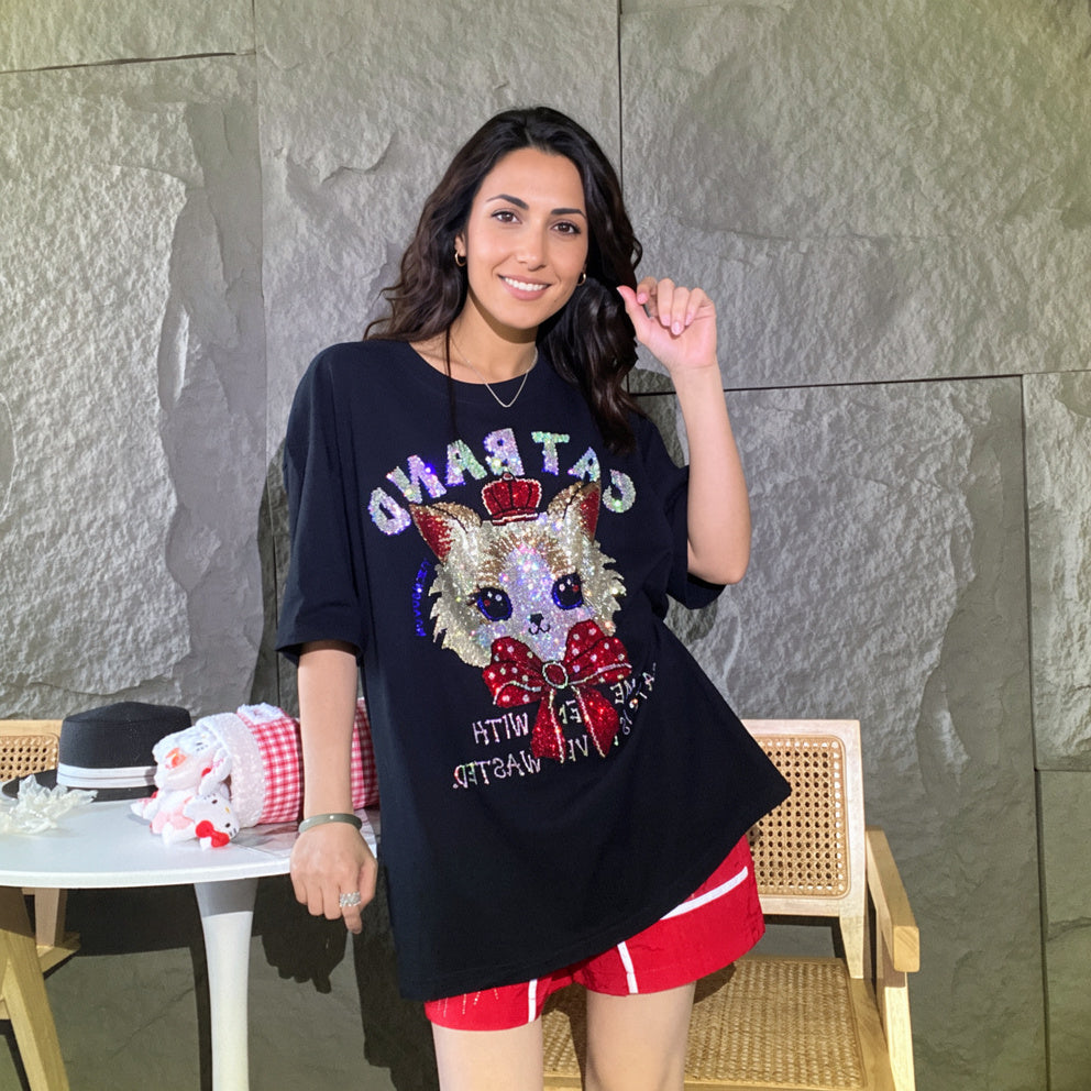 Glam Kitten Rhinestone Top - MATCHING MASTER