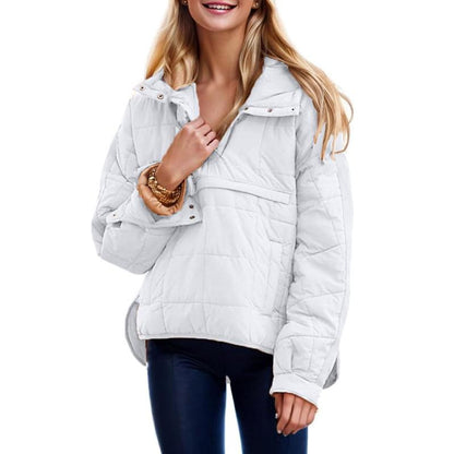 Ladies' Oversized Hooded Pullover Puffer Jacket