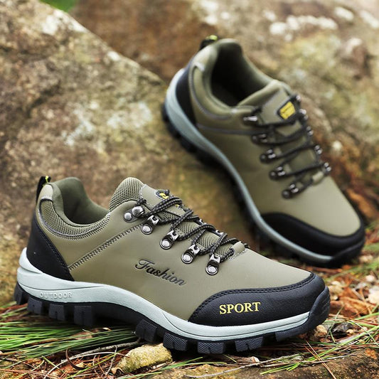 Men's Hiking Shoes Leather Outdoor Shoes Wear-resistant Men Trekking Walking Hunting Sneakers