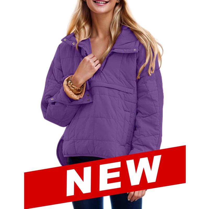 Ladies' Oversized Hooded Pullover Puffer Jacket