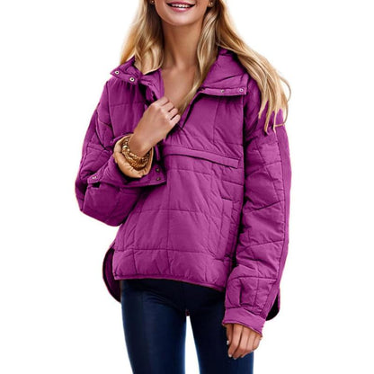 Ladies' Oversized Hooded Pullover Puffer Jacket