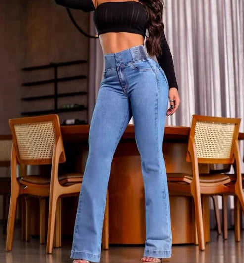 Everyday High-Waist Flare Jeans - MATCHING MASTER