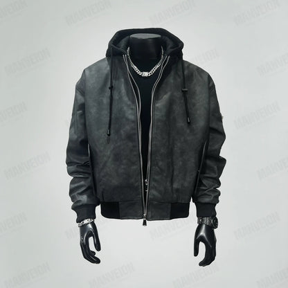 Waxed vintage leather flight jacket - MATCHING MASTER