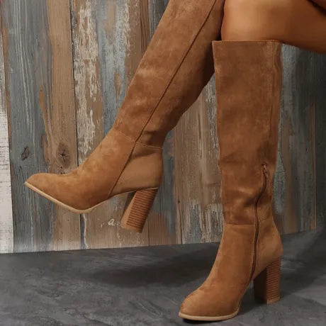 Ladies' High-tube Suede Fashion Boots Denim Style Boots - MATCHING MASTER