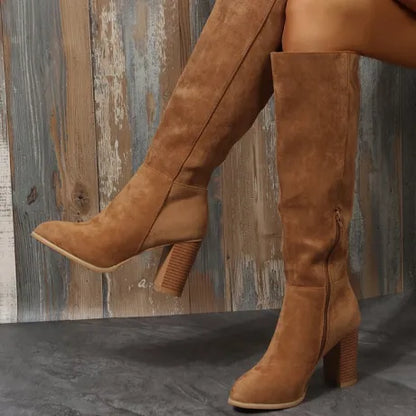Ladies' High-tube Suede Fashion Boots Denim Style Boots - MATCHING MASTER