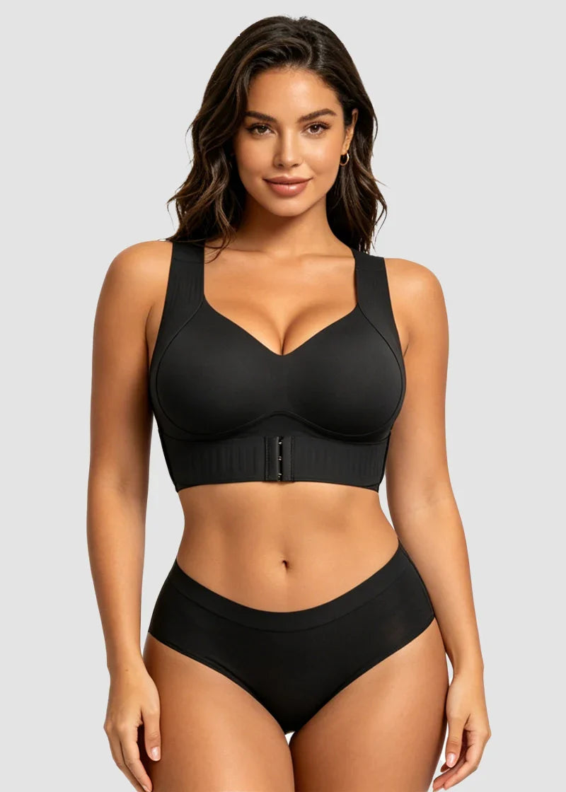 BundleWear™ TrueForm Posture Set | Front-Closure Wire-Free Bra & Underwear