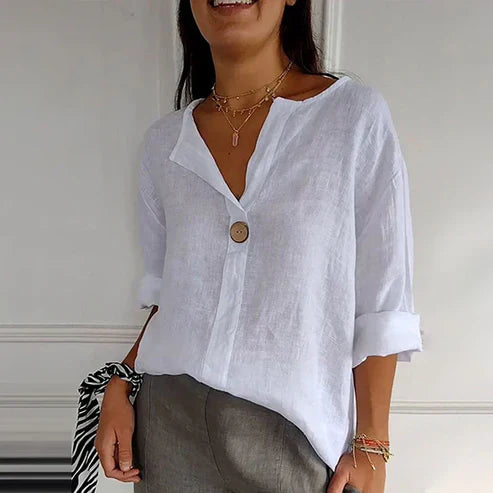 Ladies'  Cotton And Linen Shirt - MATCHING MASTER