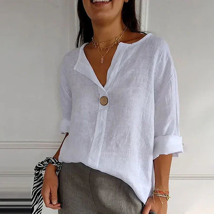 Ladies'  Cotton And Linen Shirt - MATCHING MASTER