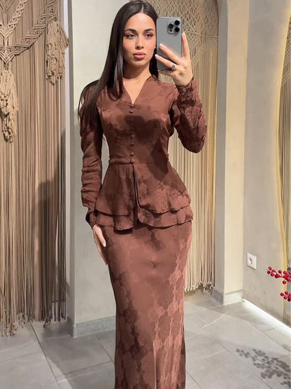 Slim-fit maxi dress