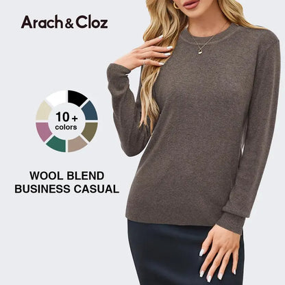 Ladies' Spring Fashion Wool Blend Sweater