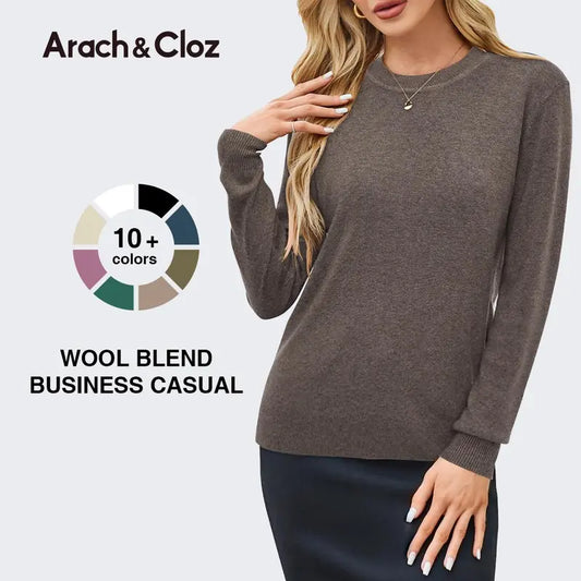 Ladies' Spring Fashion Wool Blend Sweater