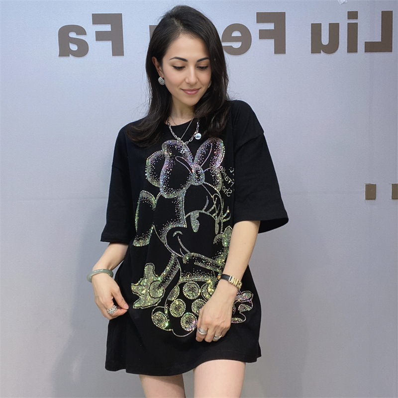 Rhinestone Minnie Oversized T-Shirt - MATCHING MASTER