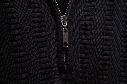 AIOPESON Stand Collar Sweater Y6211 - BundleWear