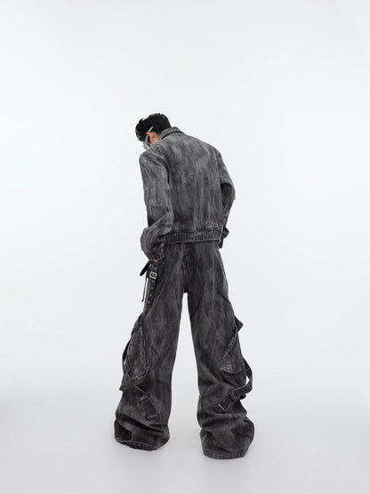 【25s Mar.】Vintage Denim Jacket  Baggy Cargo Pants