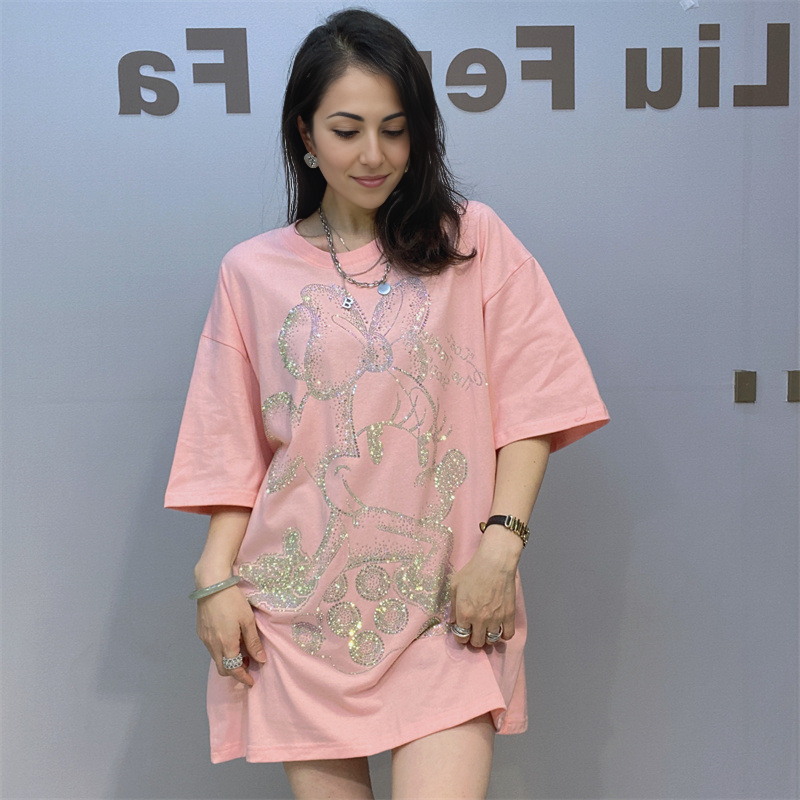 Rhinestone Minnie Oversized T-Shirt - MATCHING MASTER