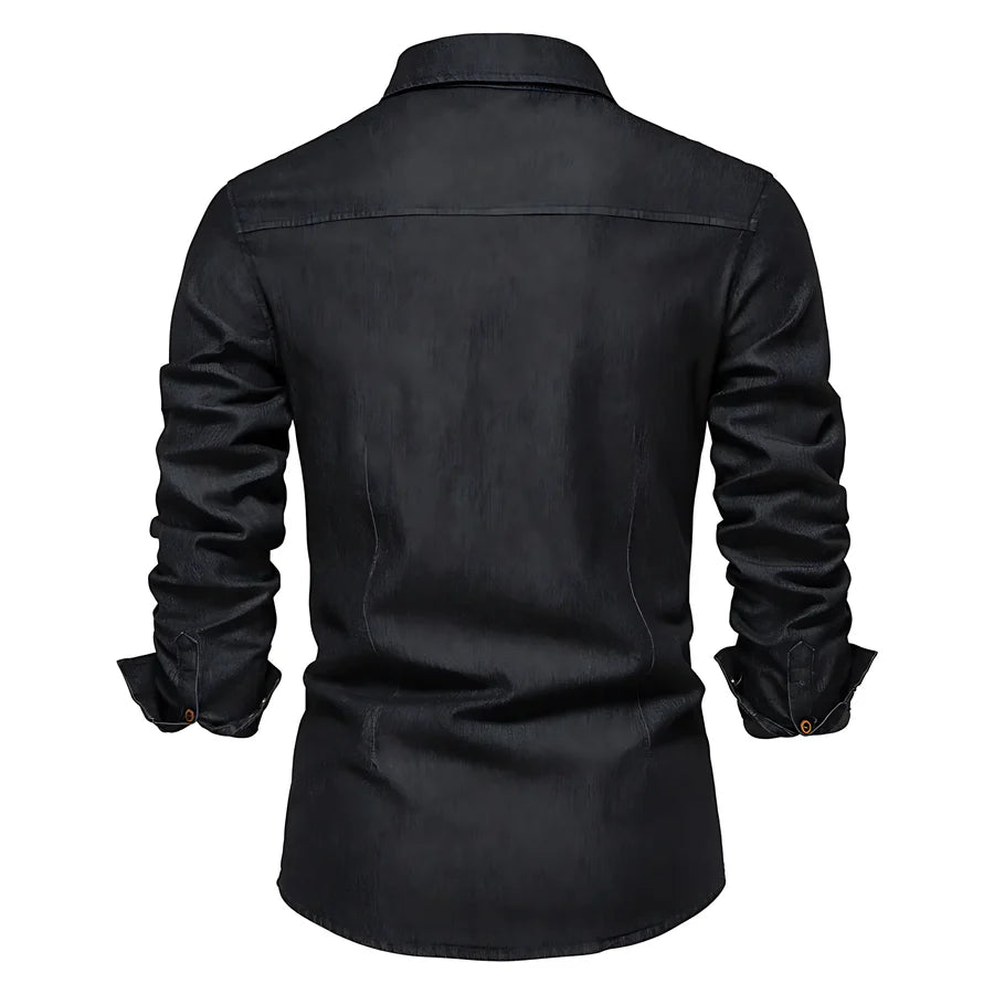 AdaptiveFit Cotton Denim Shirt: Men's Fit