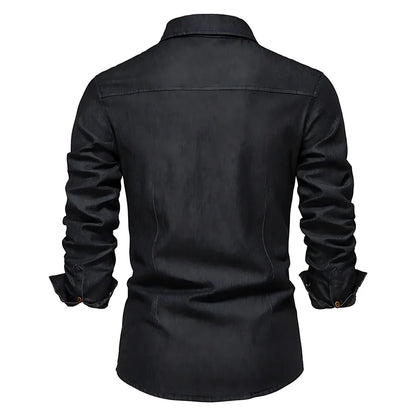AdaptiveFit Cotton Denim Shirt: Men's Fit