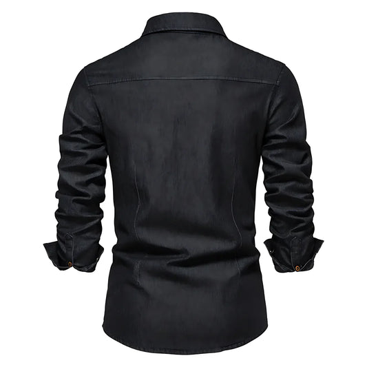 AdaptiveFit Cotton Denim Shirt: Men's Fit
