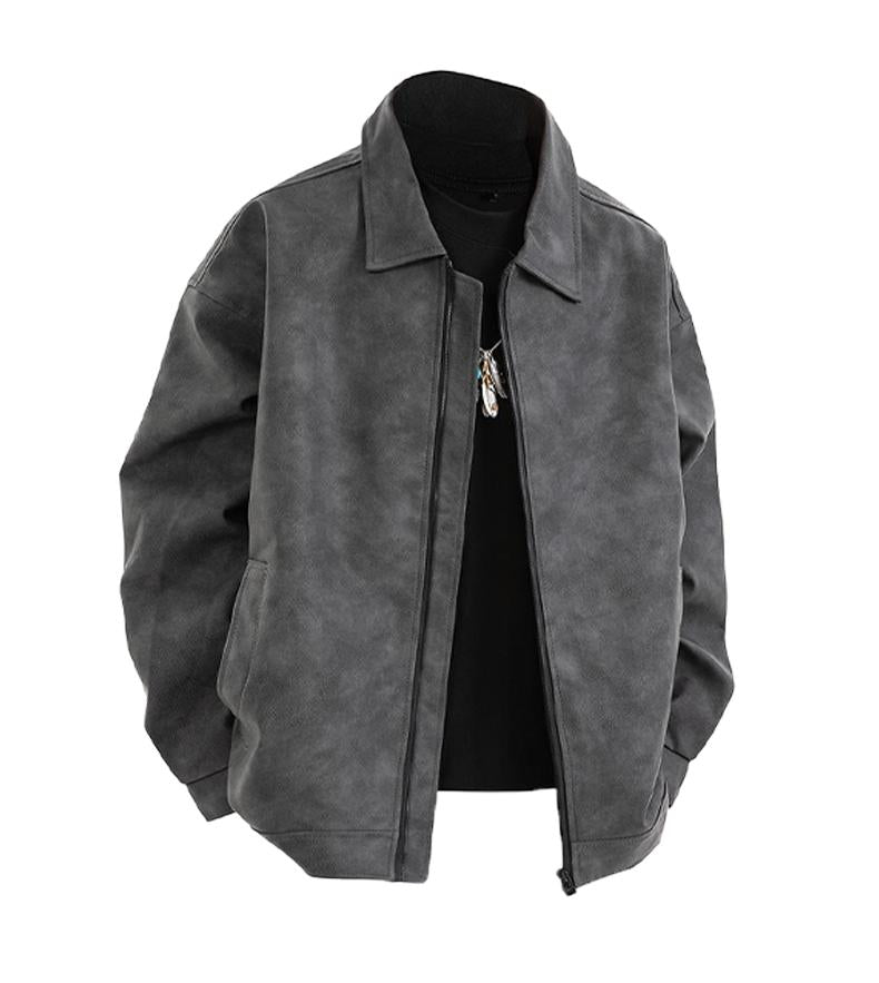 [Branded stock clearance] Autumn and winter cotton retro leather flight jacket for men