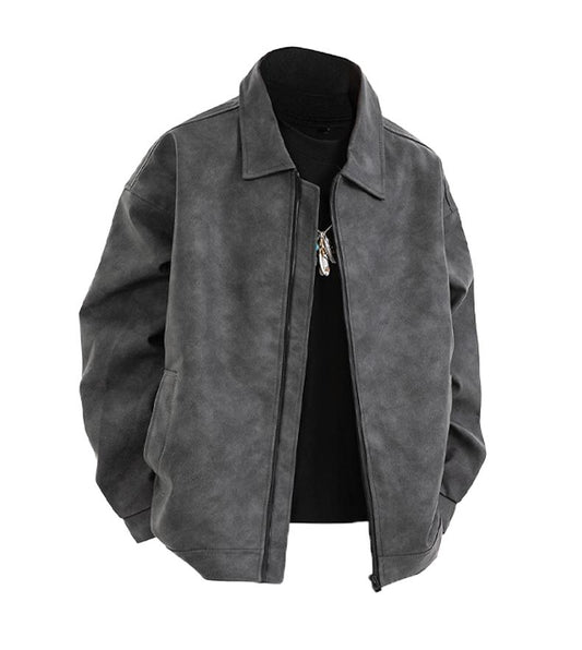 [Branded stock clearance] Autumn and winter cotton retro leather flight jacket for men