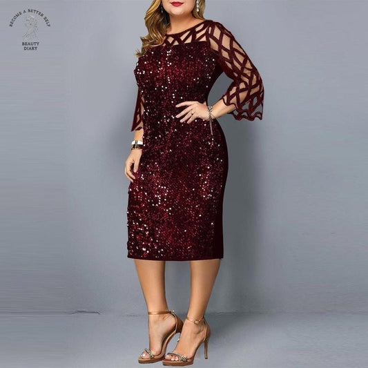 Plus Size Pang-party Dress