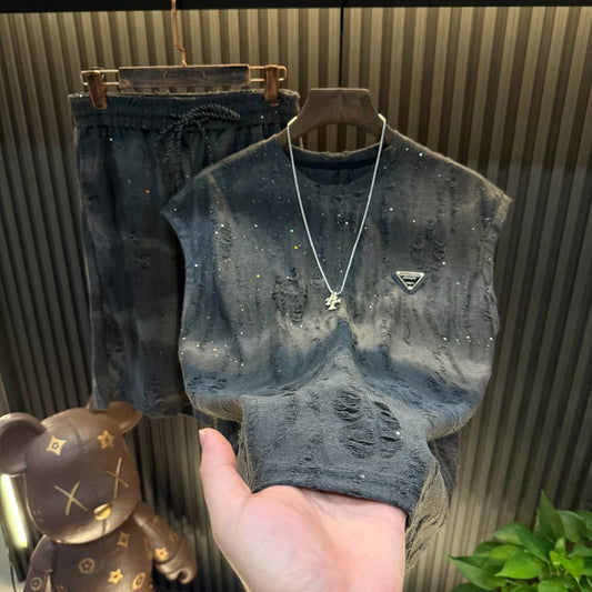 Men's starry-eyed ripped suit