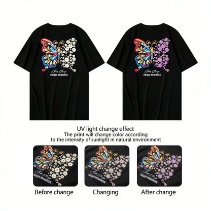 Light-sensitive color-changing colorful pony T-shirt - MATCHING MASTER