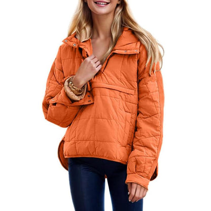 Ladies' Oversized Hooded Pullover Puffer Jacket