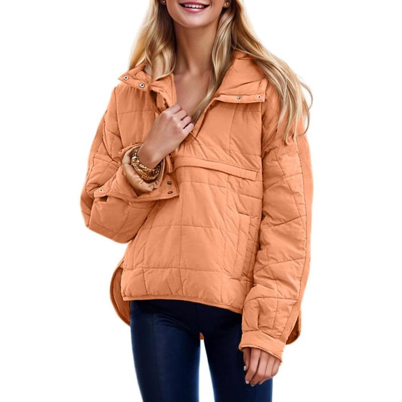 Ladies' Oversized Hooded Pullover Puffer Jacket