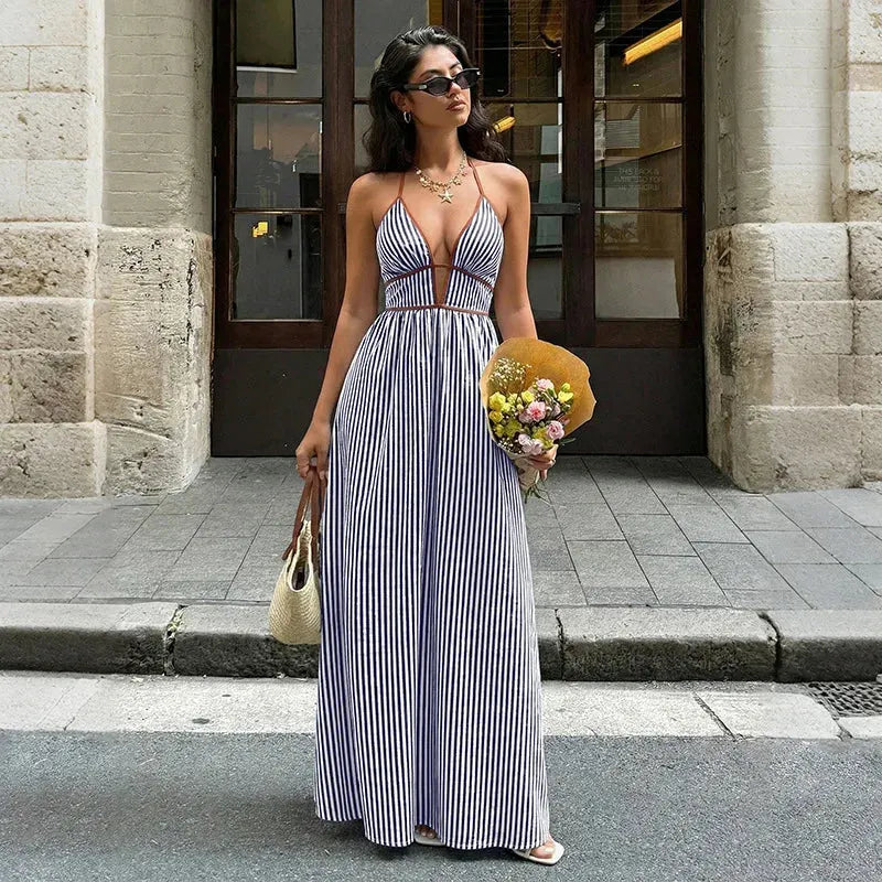 Striped Pattern Tie Front Dress 😍 ON ORDER😍 - MATCHING MASTER