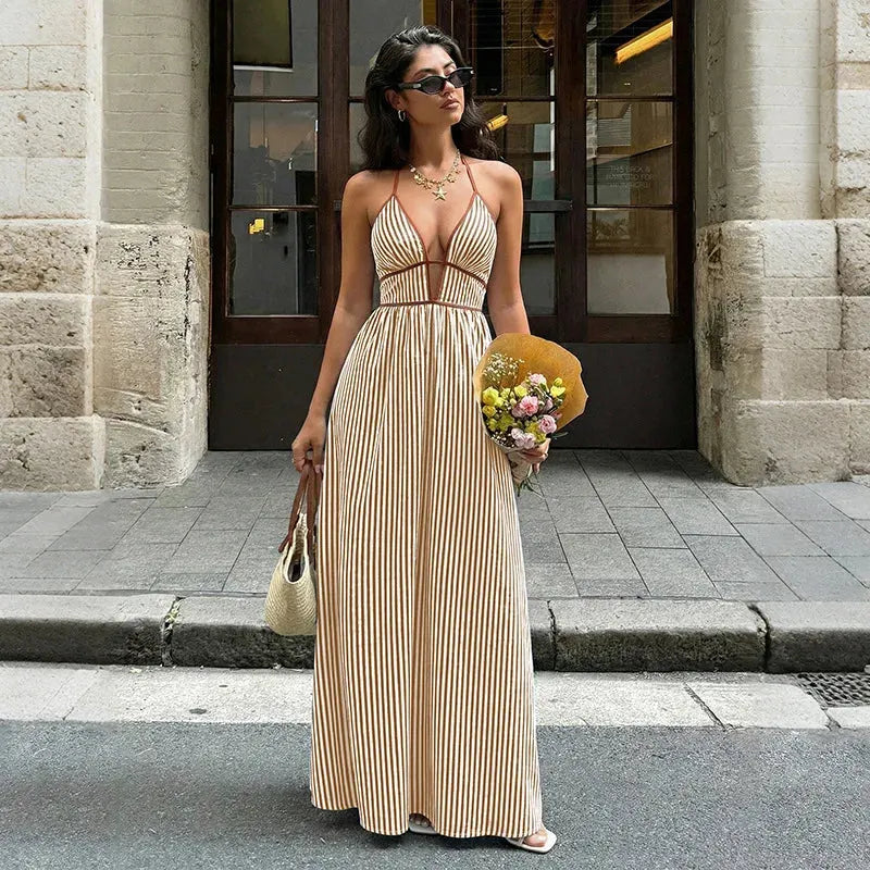 Striped Pattern Tie Front Dress 😍 ON ORDER😍 - MATCHING MASTER