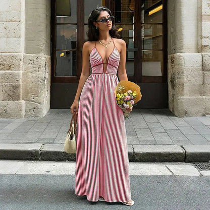 Striped Pattern Tie Front Dress 😍 ON ORDER😍 - MATCHING MASTER