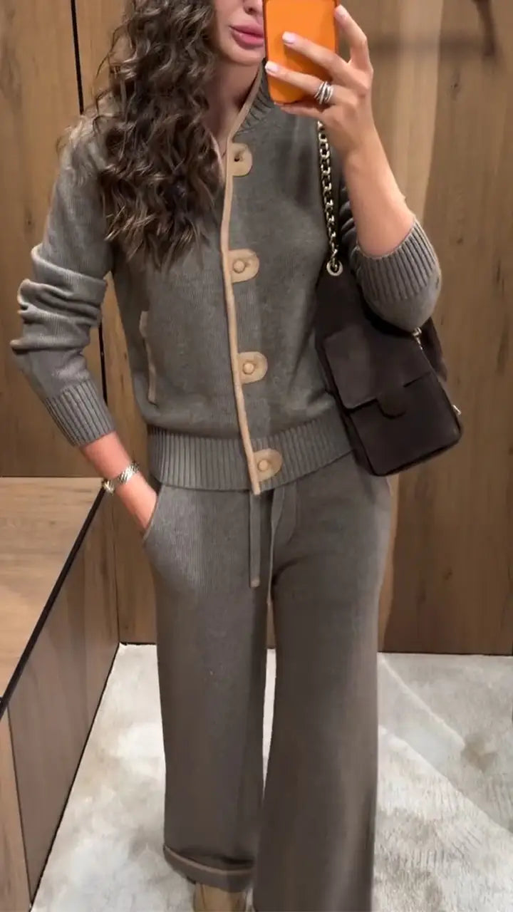 Cardigan — Button & Pocket Detail