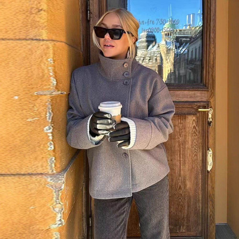 Clarissa Wool Coat High Neck