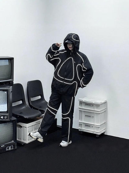 Self-illuminating top and pants set