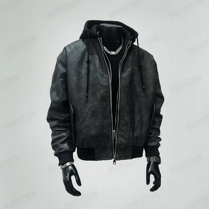 Waxed vintage leather flight jacket - MATCHING MASTER